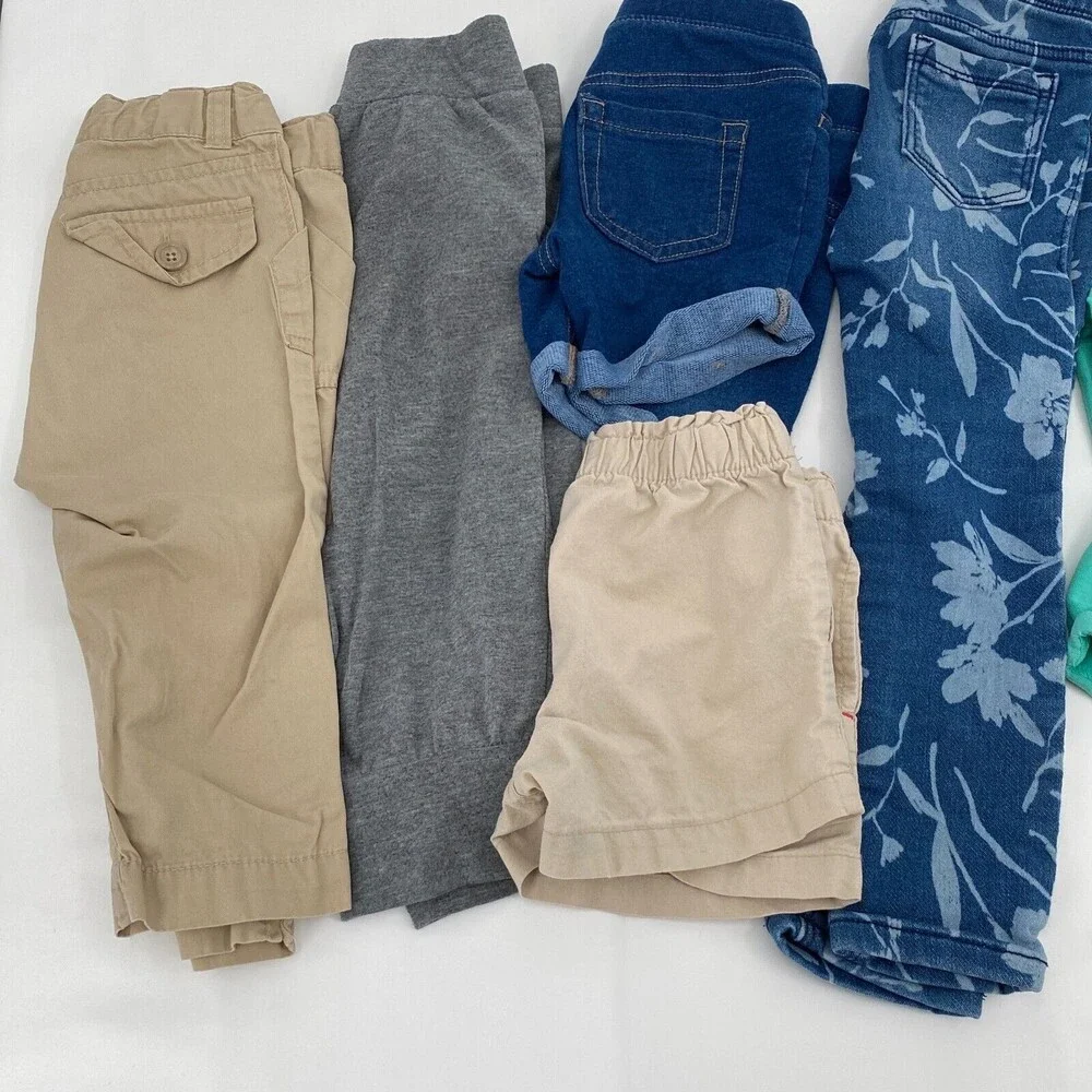Mixed Lot Of 7 Old Navy & Jumping Beans Girls Jeggings Jeans And Shorts Size 4T